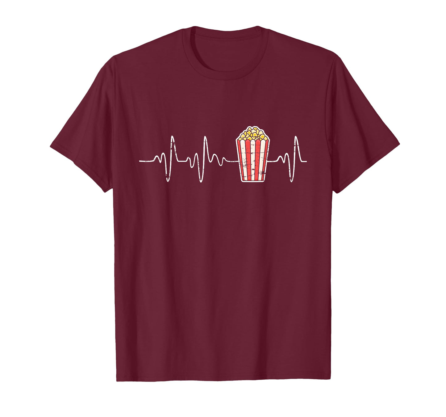 Movie Snack Popcorn Lover Heartbeat Gift Popcorn T-Shirt