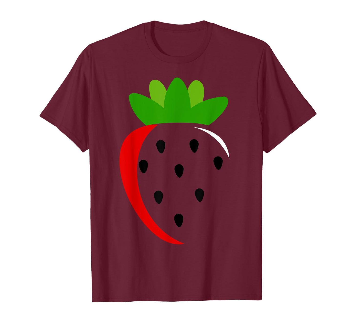 Big Strawberry Costume Cute Easy Fruit Halloween Gift T-Shirt