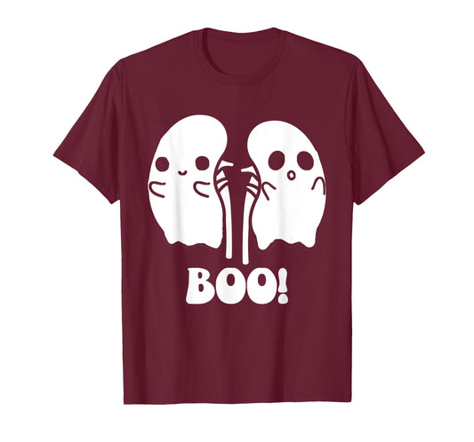 Funny Boo Ghost Kidney Dialysis Nurse Halloween Costume T-Shirt