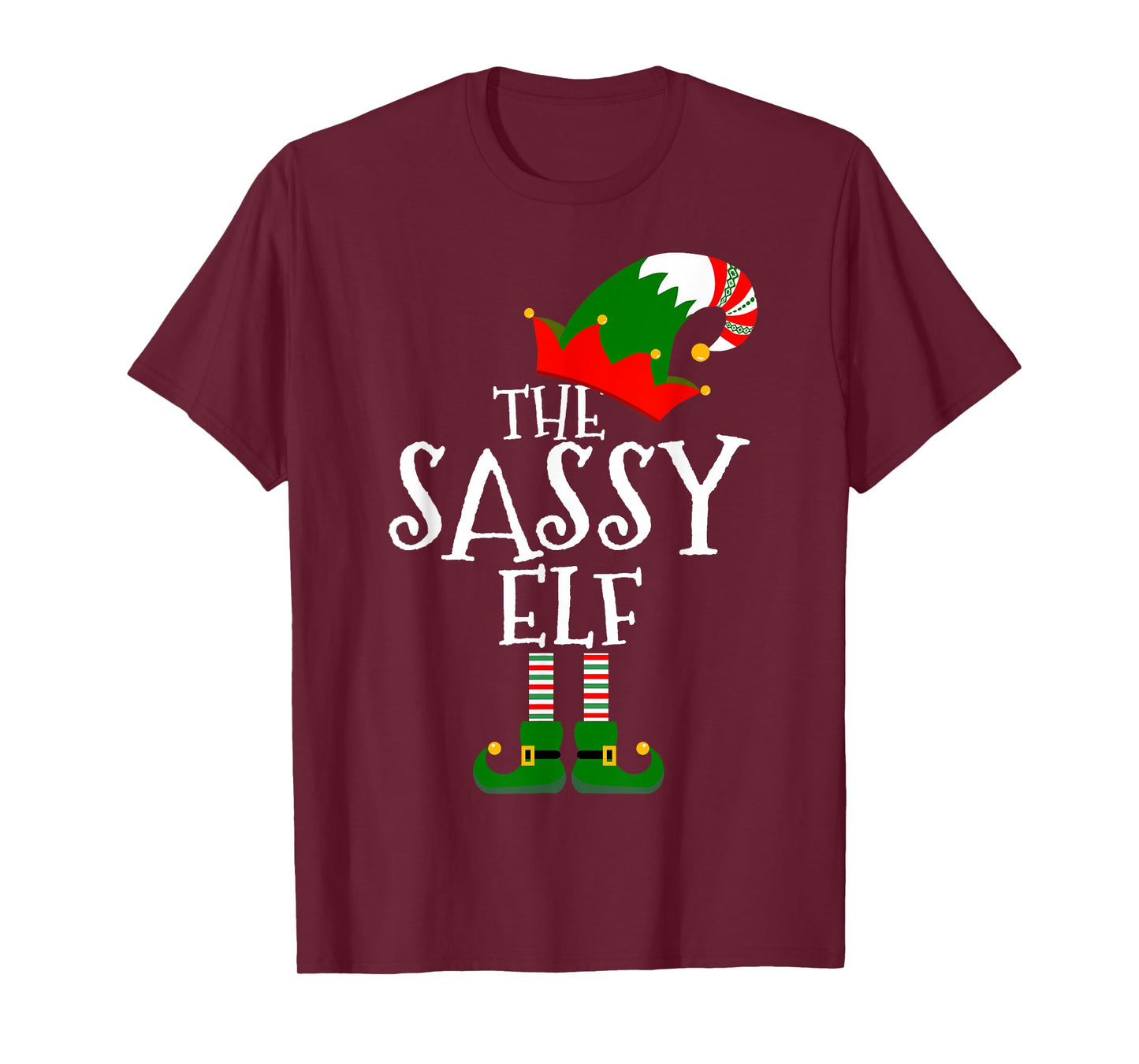 Funny The Sassy Elf Matching Family Group Gift Christmas T-Shirt