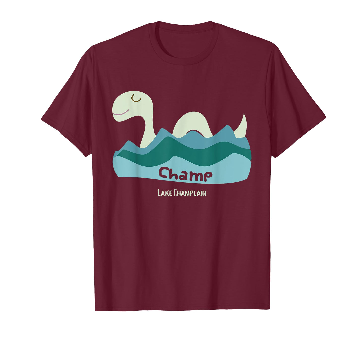 Champ Lake Champlain Lake Monster Cartoon Graphic T-Shirt T-Shirt