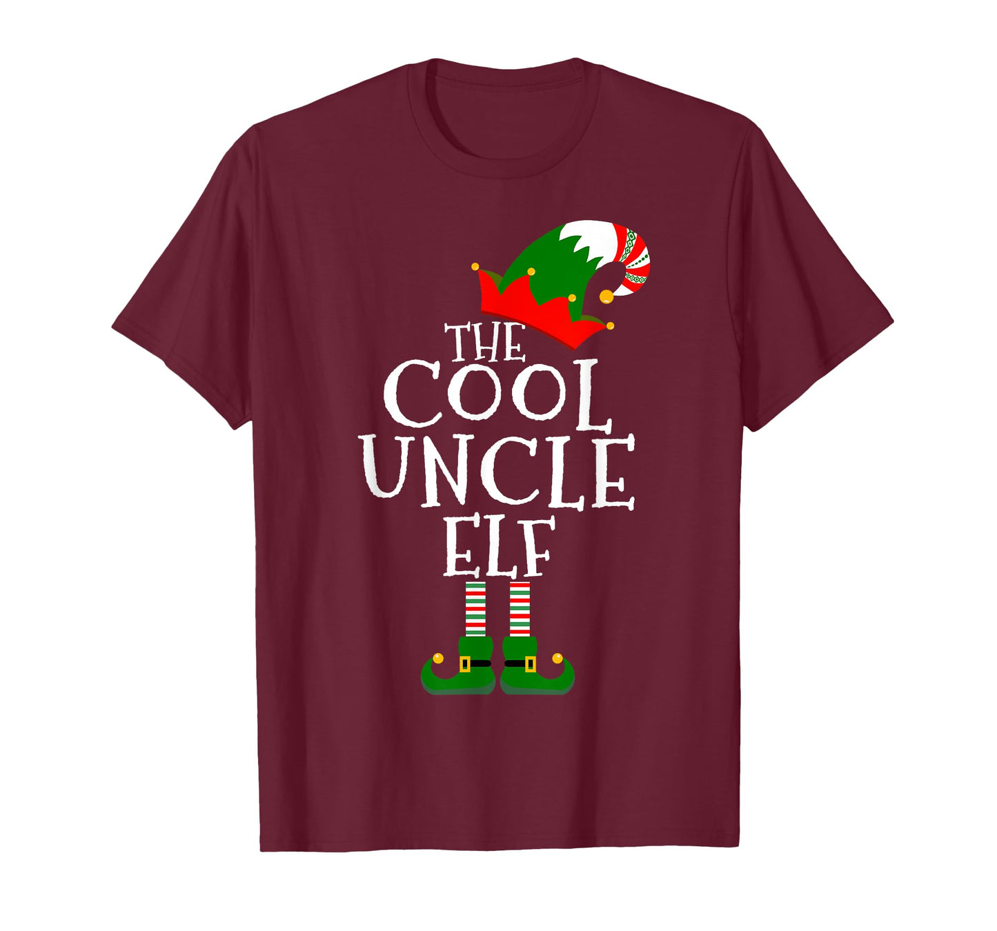 Fun The Cool Uncle Elf Gift Matching Family Group Christmas T-Shirt