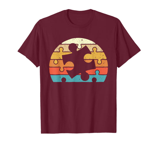 Puzzle Retro Piece - Puzzles Game Puzzler Hobbyist T-Shirt