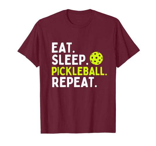Eat Sleep Pickleball Repeat Funny Pickleball Lover T-Shirt
