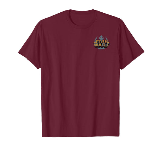 Star Wars Retro Text Logo Front & Back T-Shirt