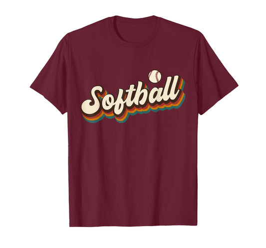 Retro Softball Graphic - Softball T-Shirt