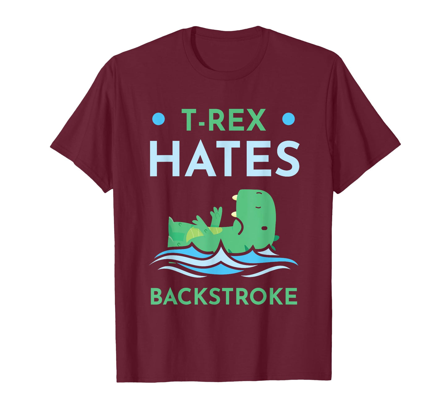 T-Rex Hates Backstroke Swimmer Funny Swimming Lovers T-Shirt