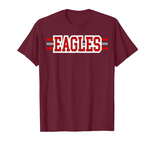 Eagles Red White School Spirit T-Shirt