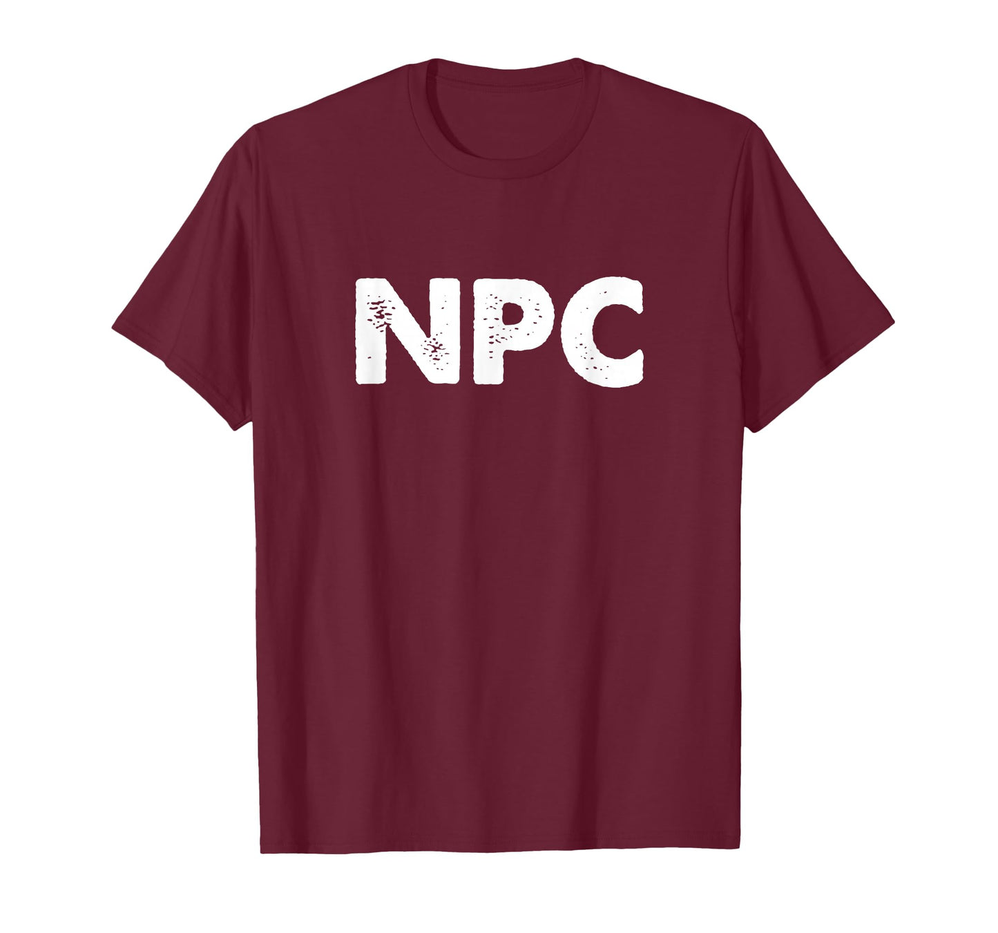 NPC LARP Larping T-Shirt - Black Unisex Adults' T-Shirt - Small - Crew Neck - Short Sleeve - Modern Casual - Letter Print