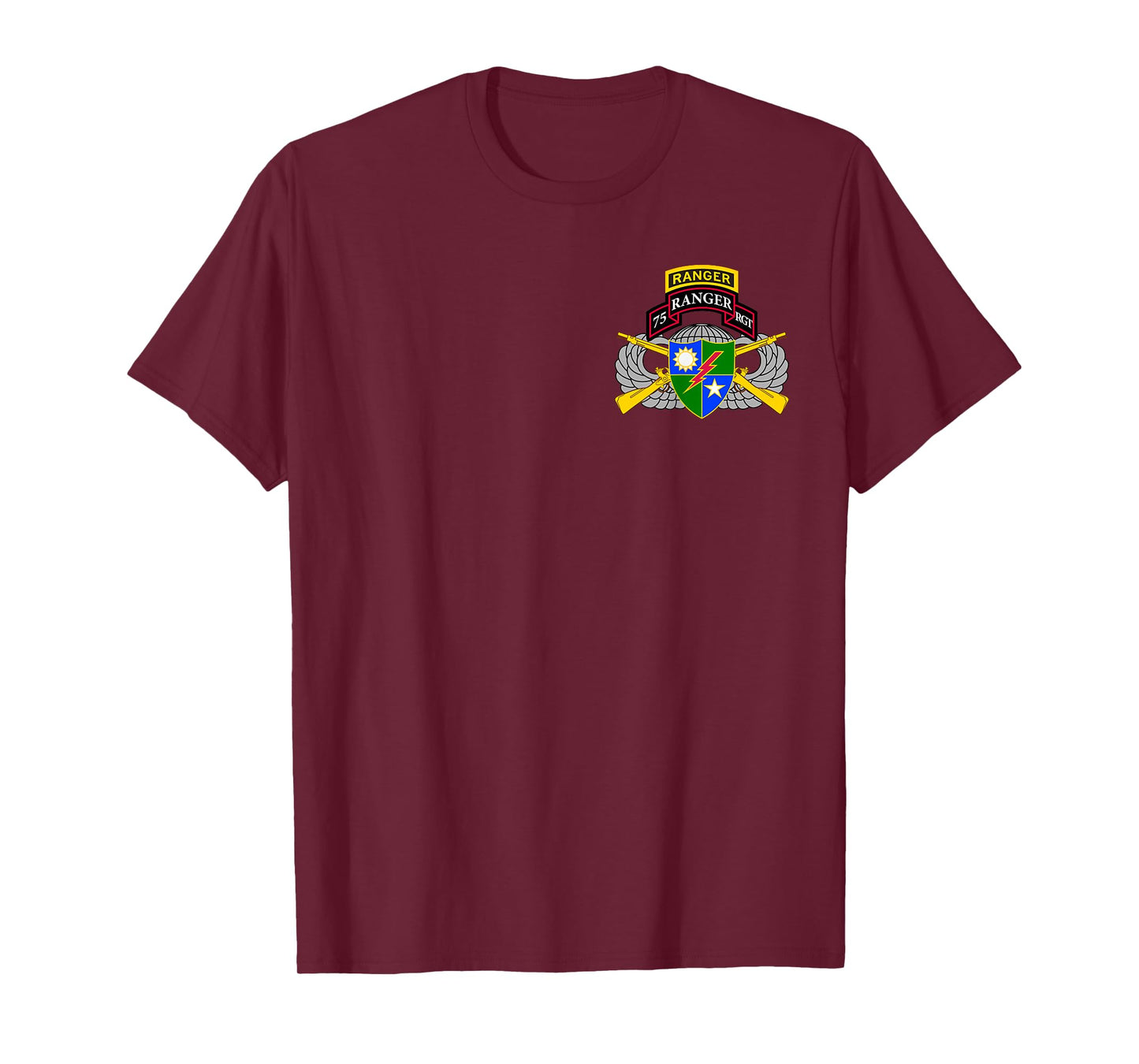 US Army Ranger - 75th Scroll, Tab, Airborne Wings, Rifles T-Shirt