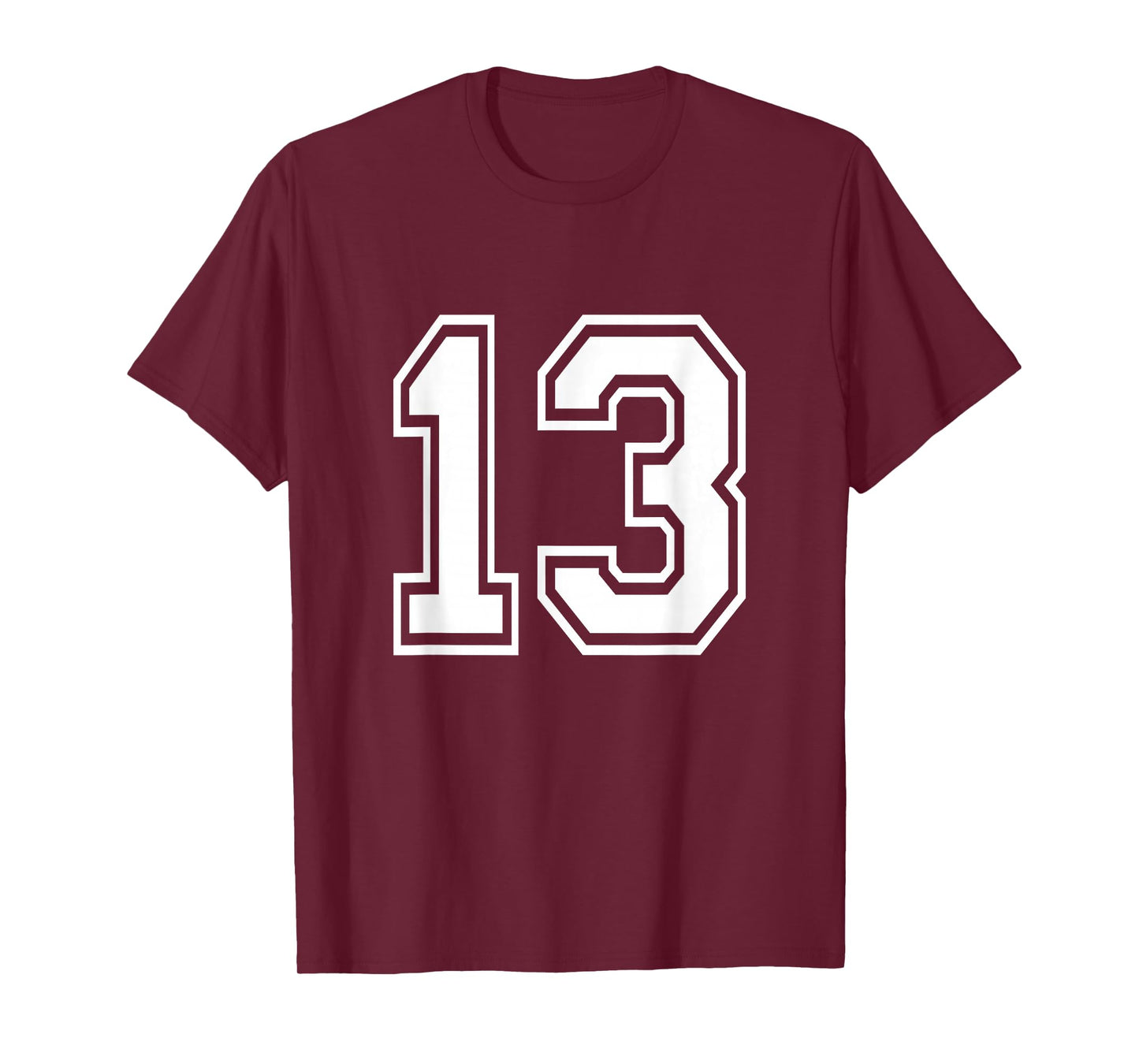 Number 13 Varsity Sports Team Jersey 13th Birthday 13 Years T-Shirt