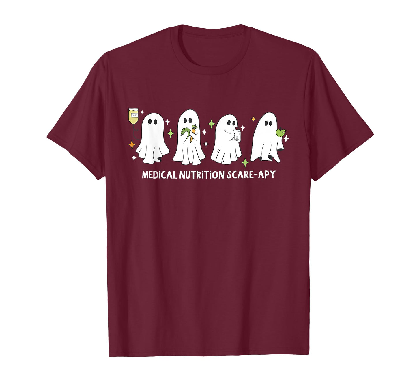 Funny Ghost Medical Nutrition Scare-apy Halloween Nurse T-Shirt