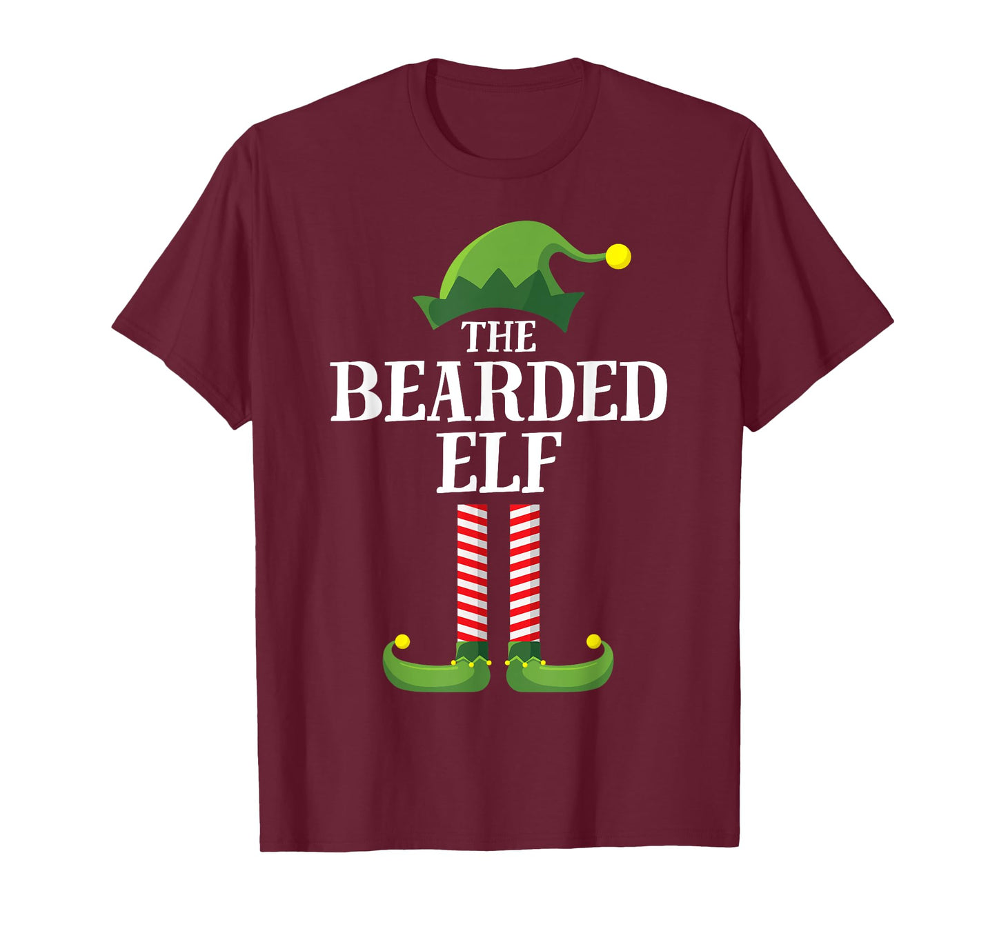 Bearded Elf Matching Family Group Christmas Party Pyjamas T-Shirt
