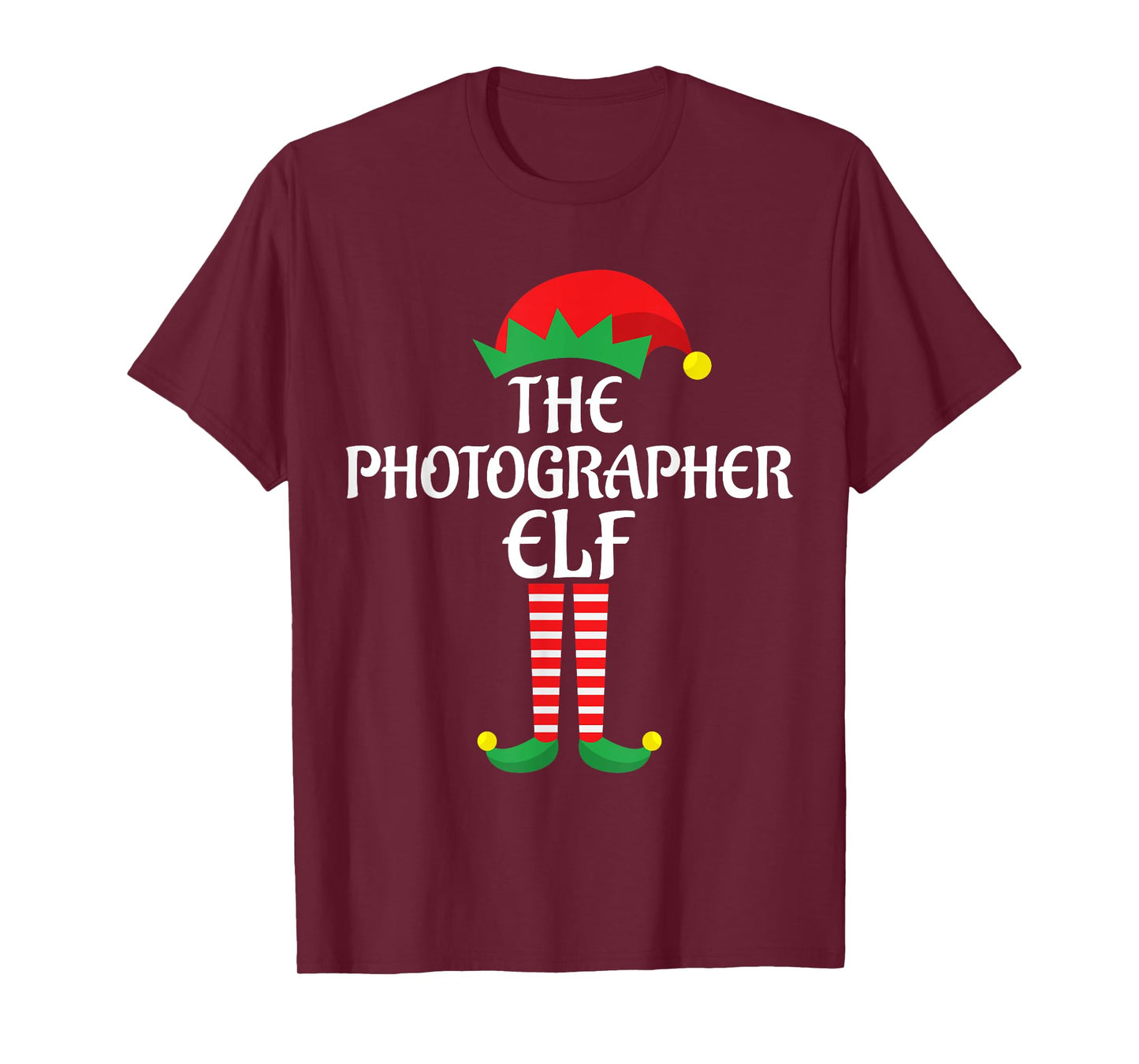 Photographer Elf Christmas Theme Family Group Matching Xmas T-Shirt