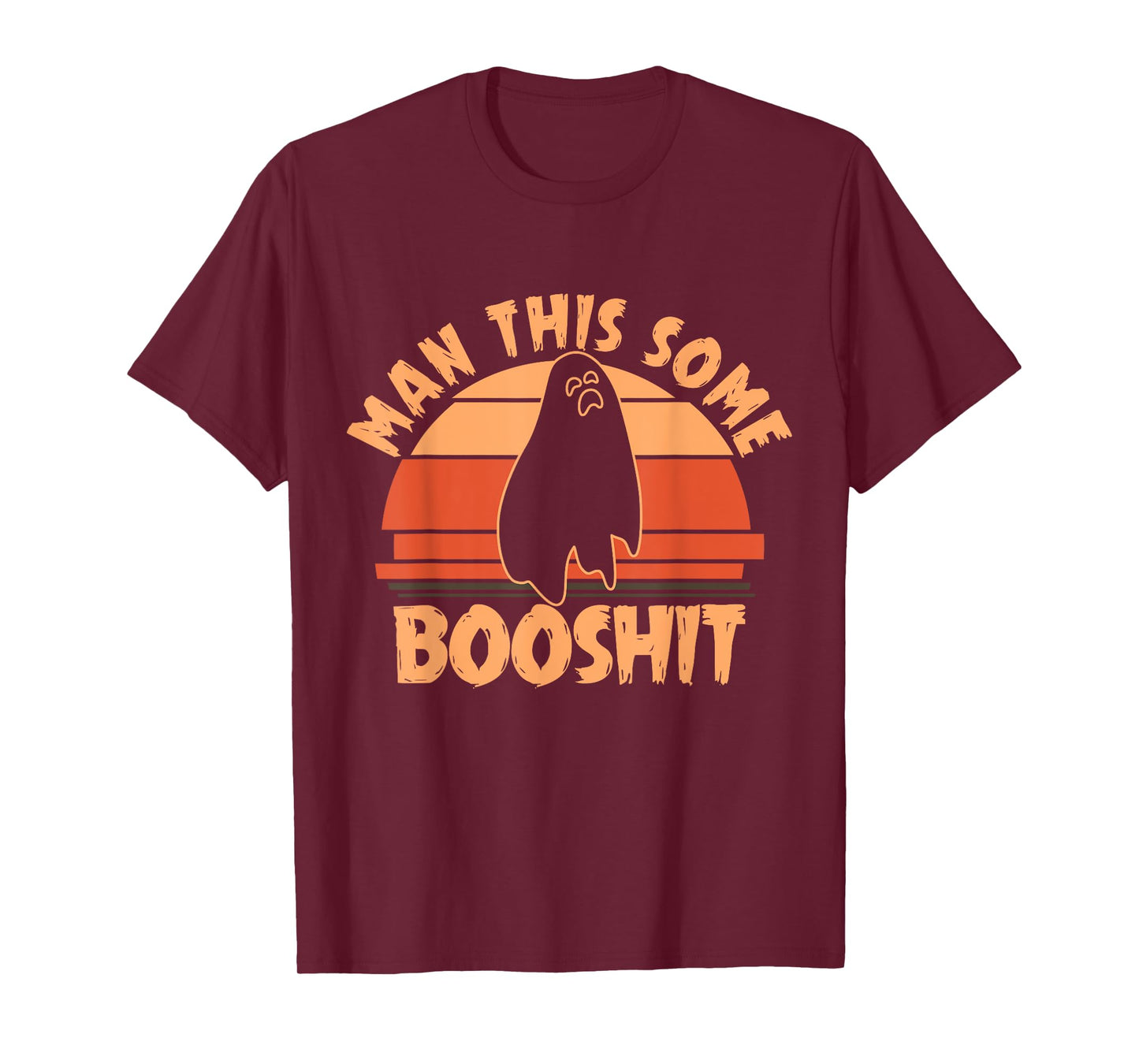 Man This Some Booshit - Halloween Ghost Funny Saying Boo T-Shirt
