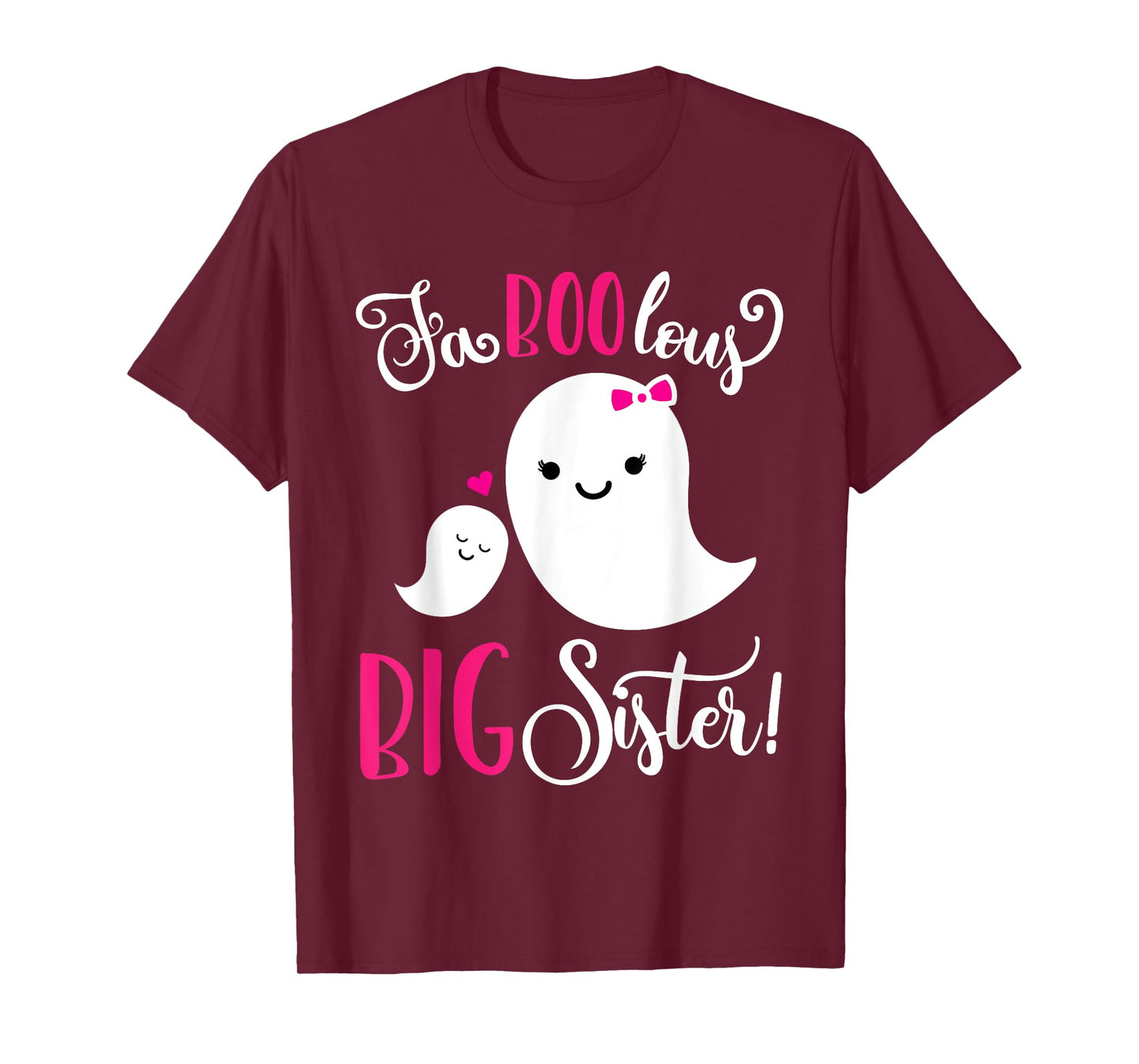 Big Sister Pregnancy Announcement Ghost Cute Halloween Girls T-Shirt