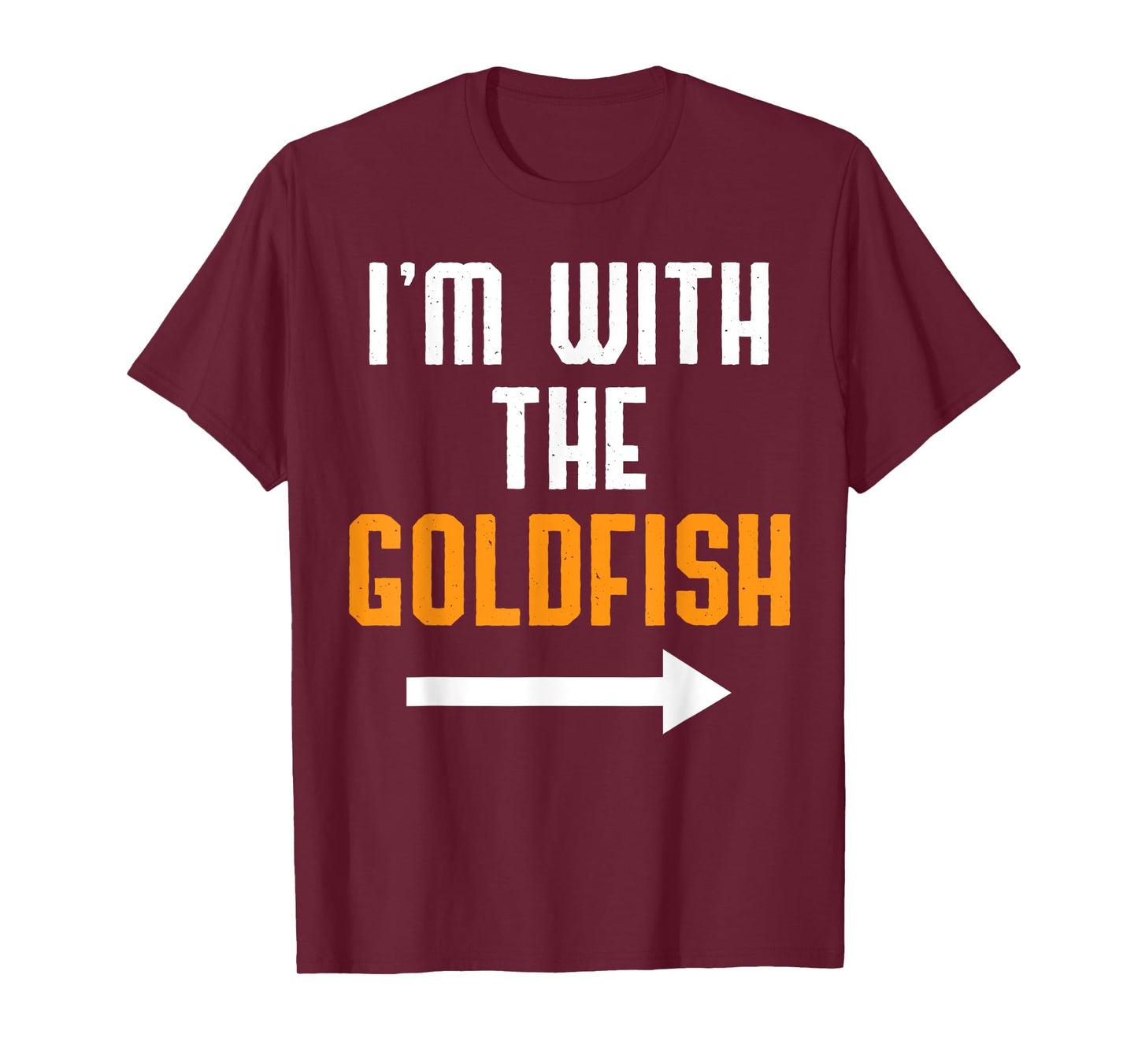 I'm With The Goldfish Shirt Costume Funny Halloween Couple T-Shirt