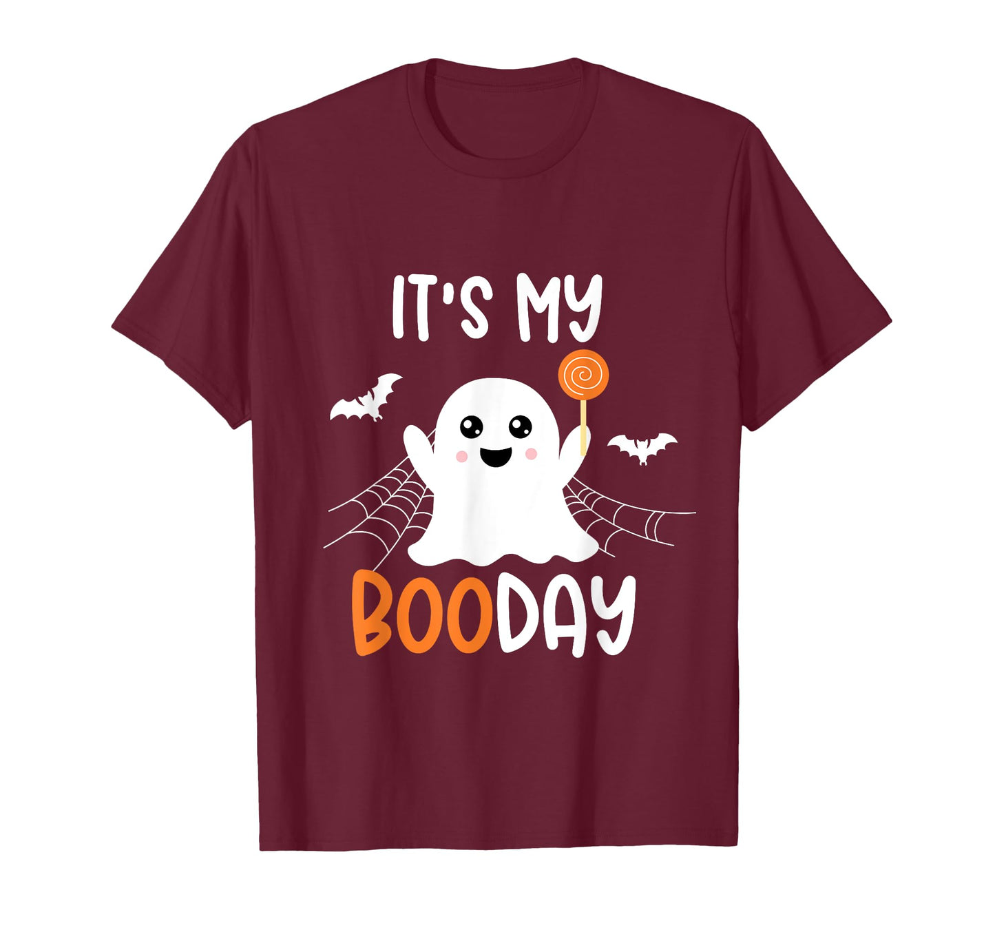 Its My Boo Day Cute Halloween Birthday Ghost Boy Girl Kids T-Shirt