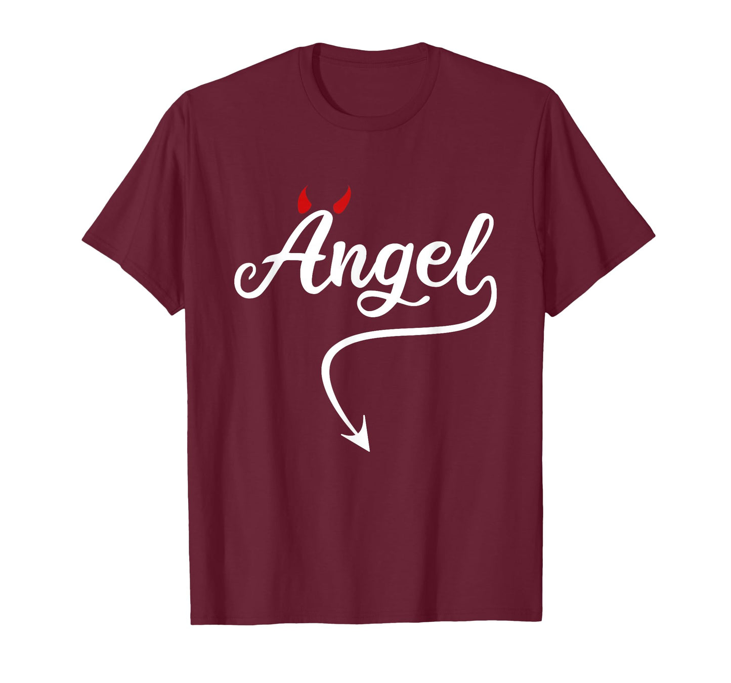Devil Angel Costume Angel vs Devil Angel and Devil Halloween T-Shirt