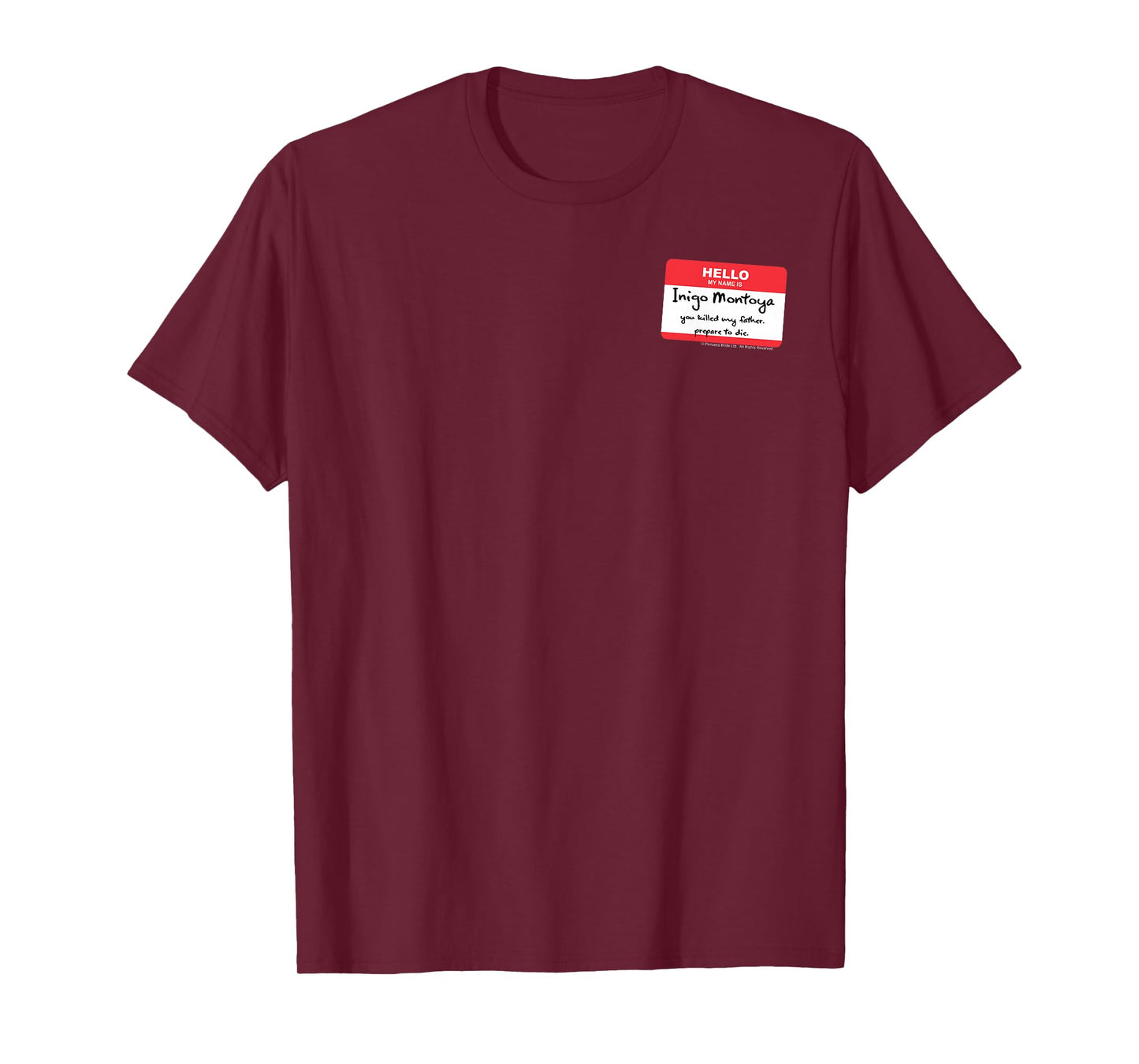 The Princess Bride Inigo Montoya Name Tag T-Shirt