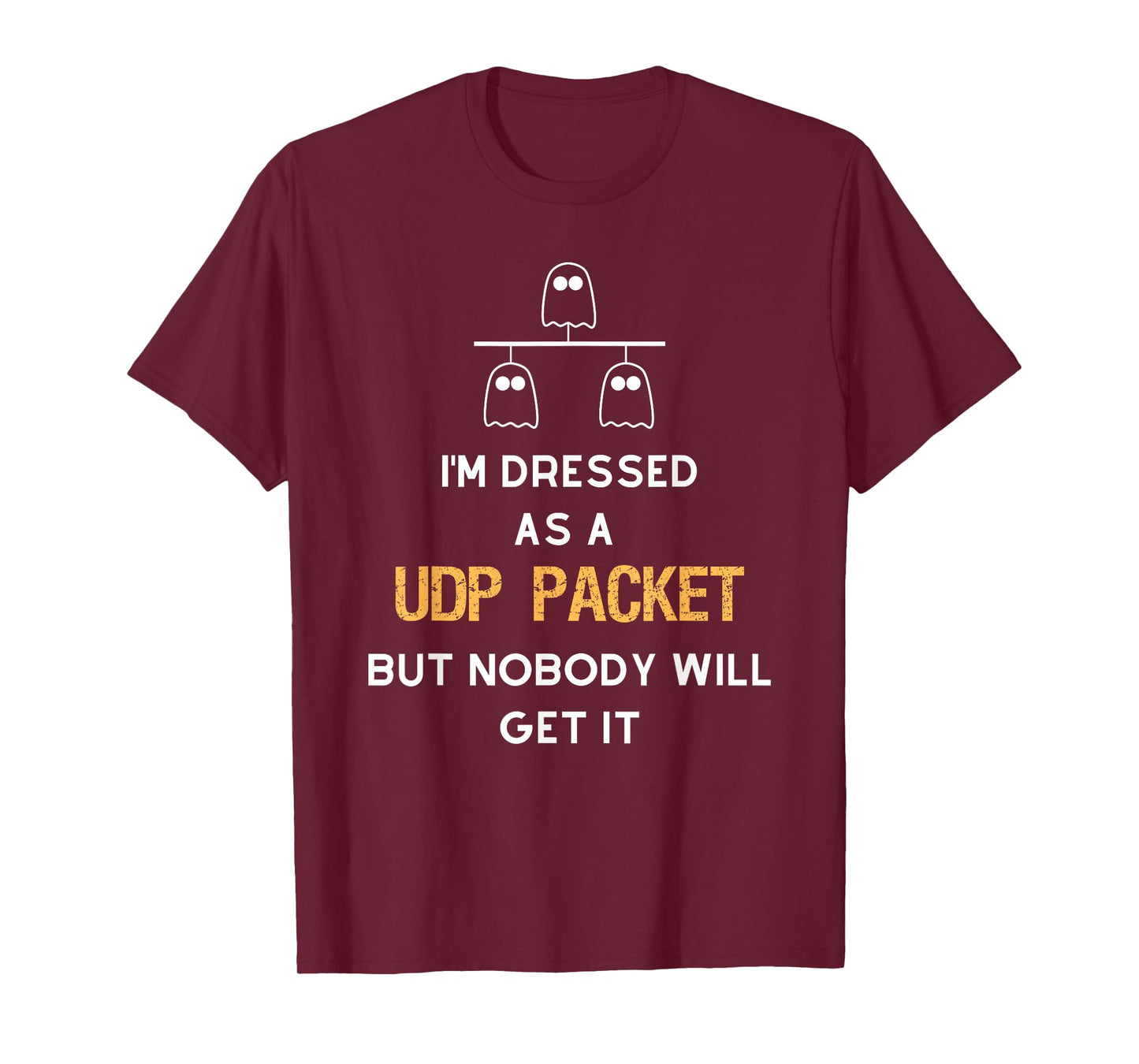 UDP Packet Ghost Halloween - Network Engineer Costume T-Shirt