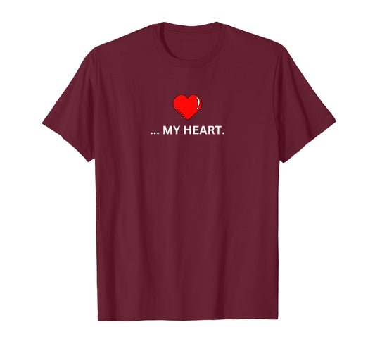A Piece of My Heart Funny Pun Matching Pizza Foodie Couples T-Shirt