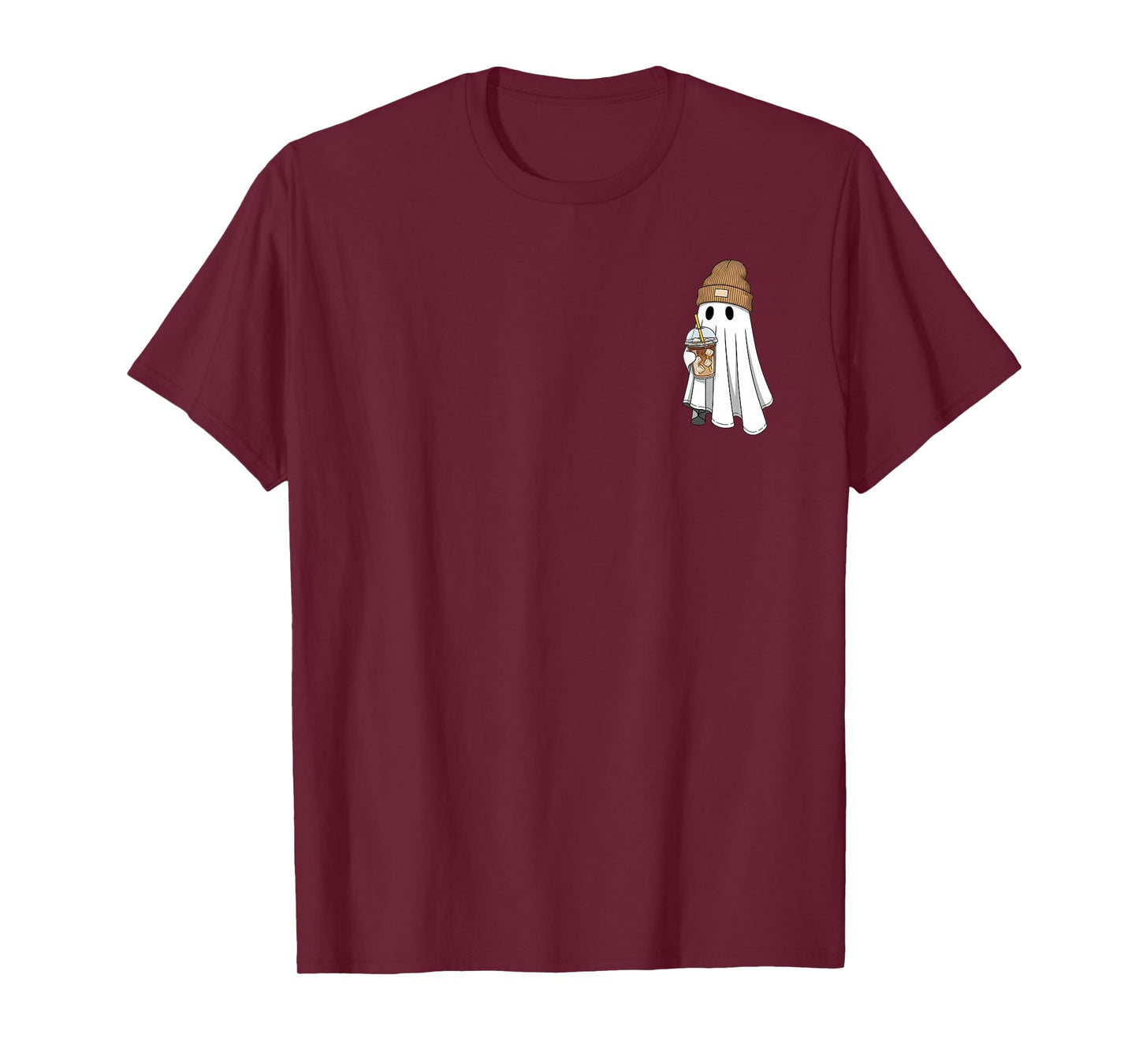 Spooky Season Cute Ghost Ice Coffee Halloween Costume T-Shirt