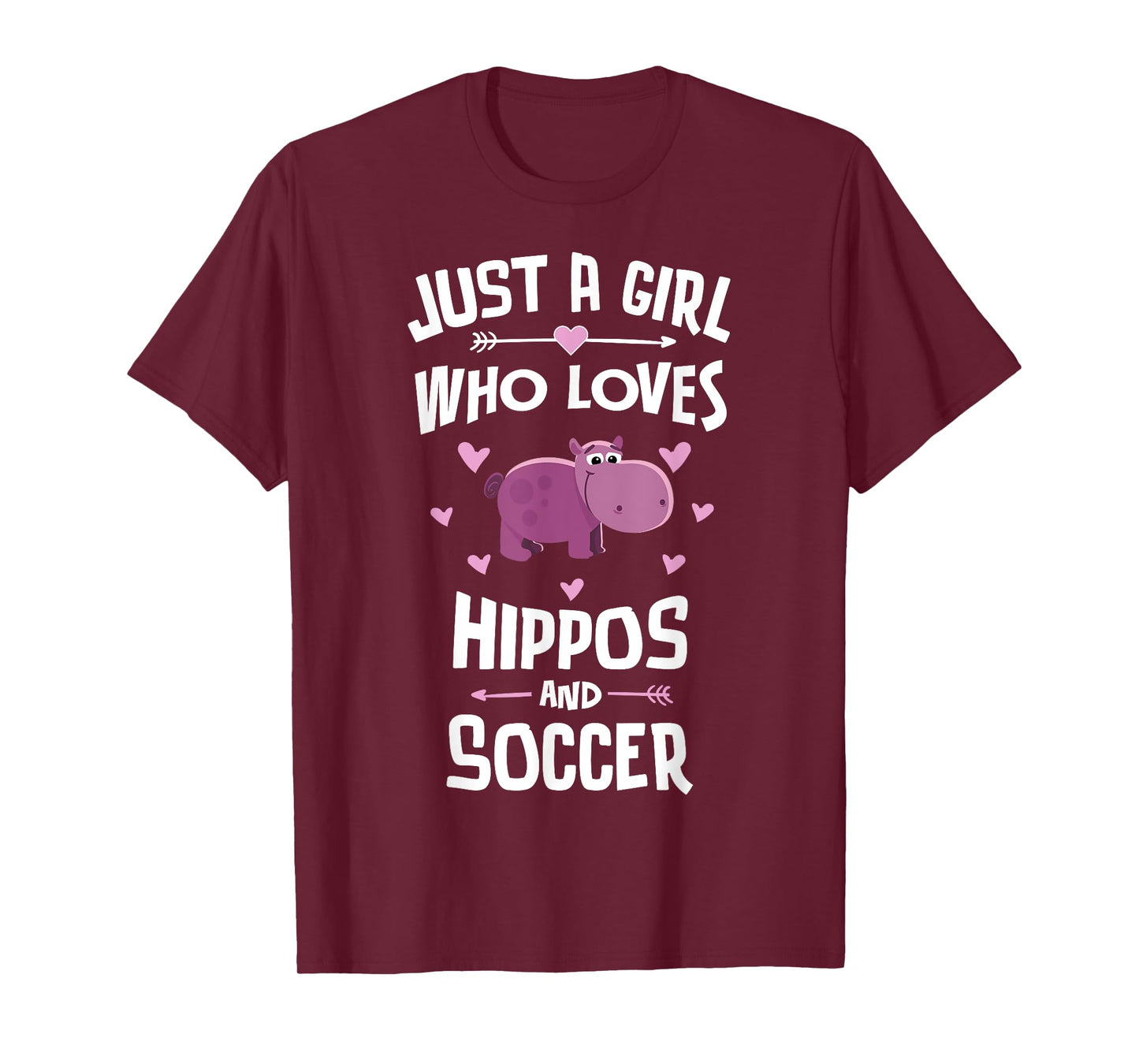 Hippos And Soccer Gifts for Girls Women T-Shirt