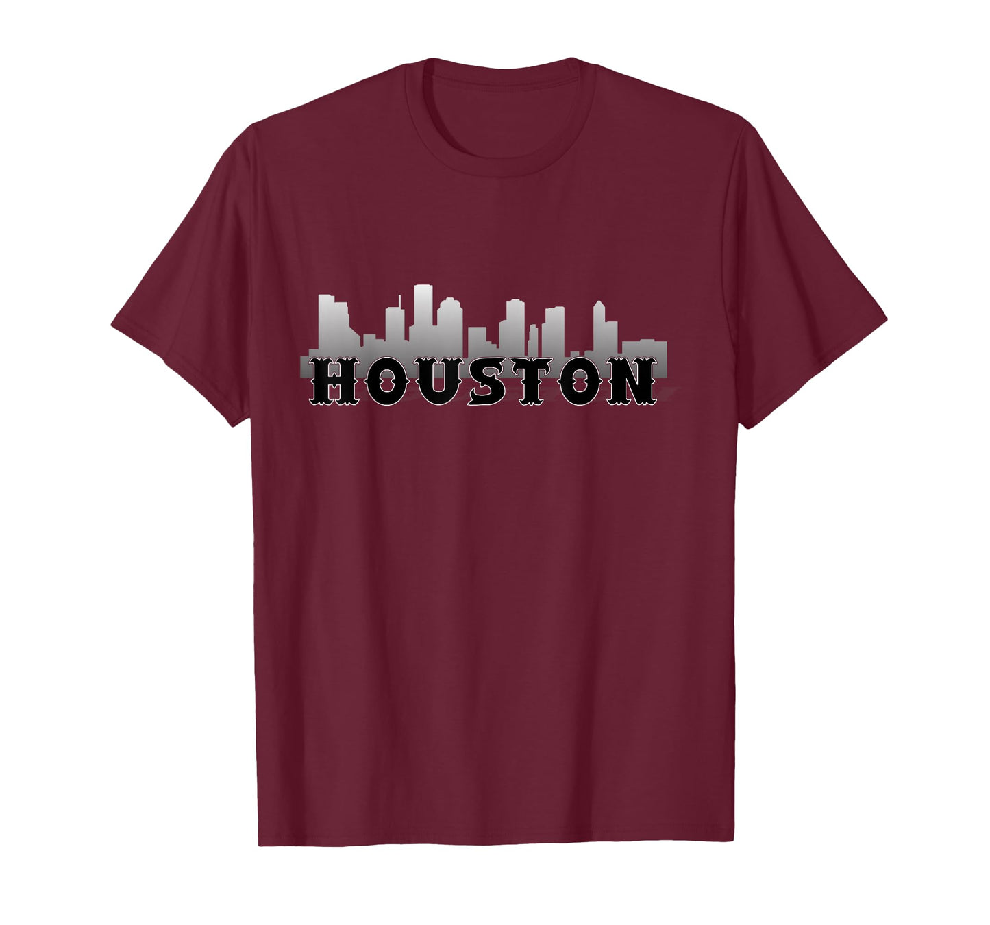 Houston Throwback Silhouette Buildings Retro Houston Tshirt T-Shirt