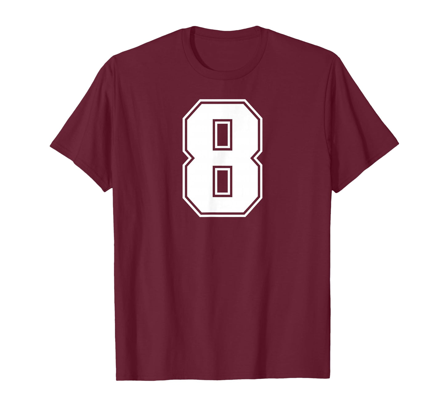 8 Number Eight Team Sports Graphic Varsity Matching T-Shirt