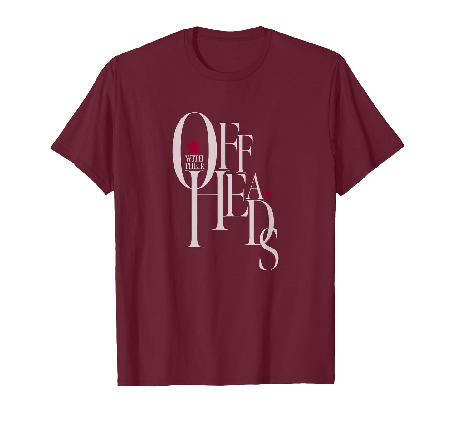 Disney Alice In Wonderland Off With Their Heads Text Stack T-Shirt