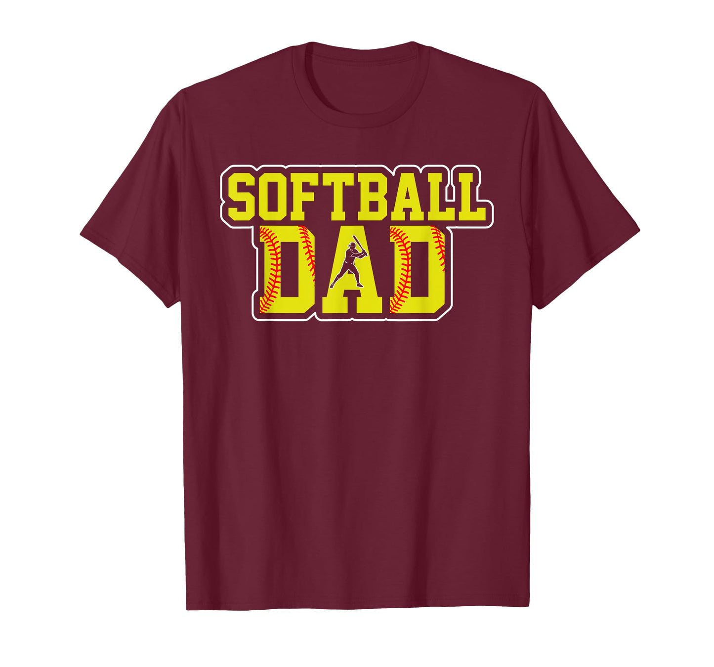 Retro Softball Dad Game Day Dad Father's Day Christmas T-Shirt