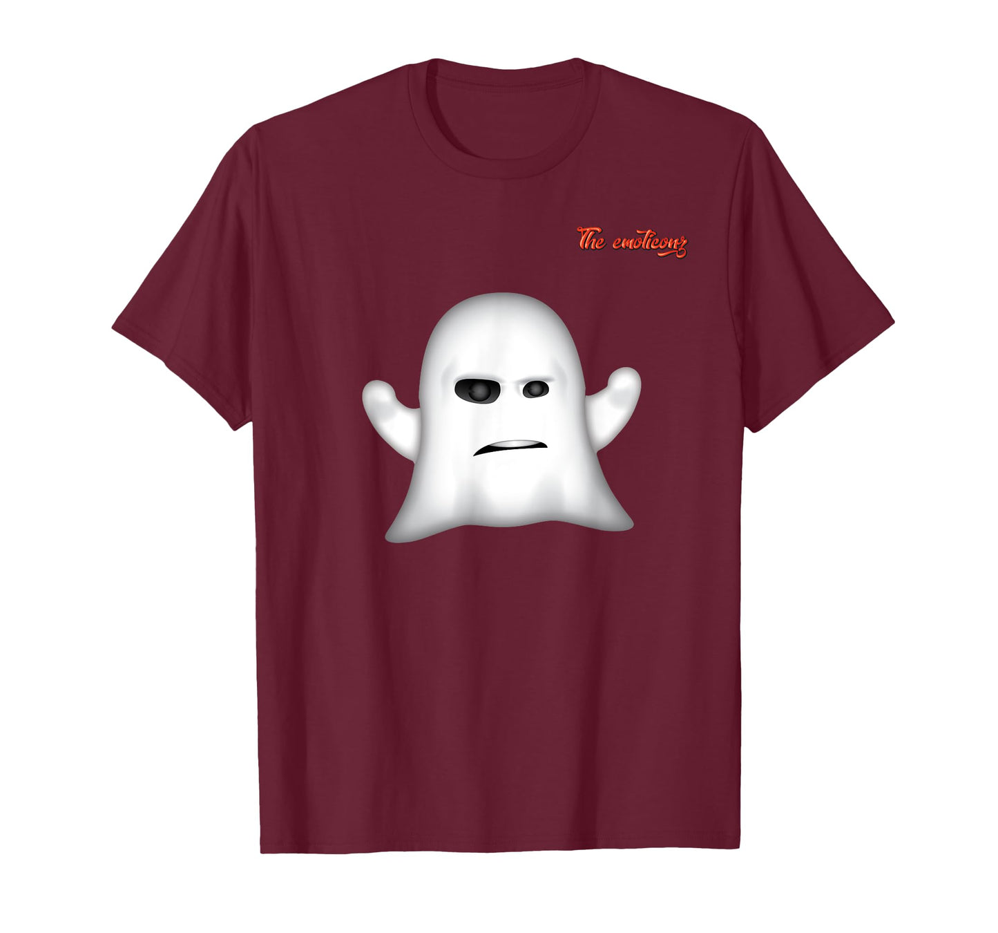 emoji frowning angry ghost face T-Shirt