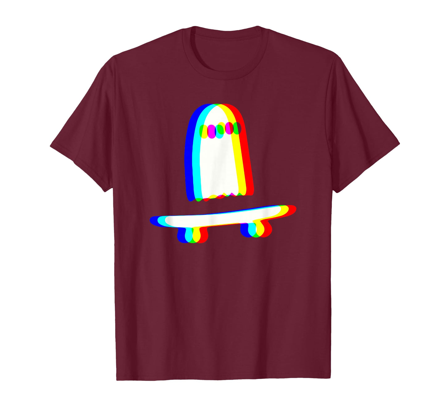 Ghost Skateboard Vaporwave Techno Rave EDM Music Halloween T-Shirt