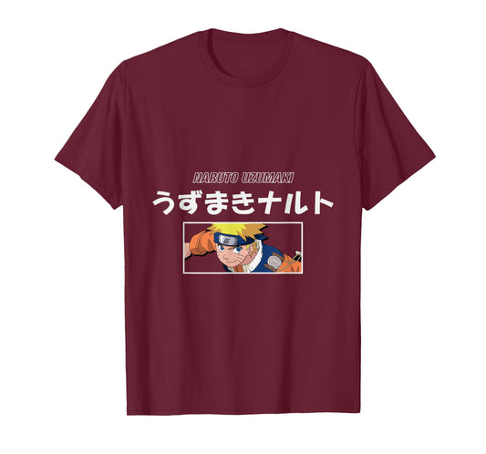 Naruto Classic Naruto Uzumaki Kanji Letters T-Shirt