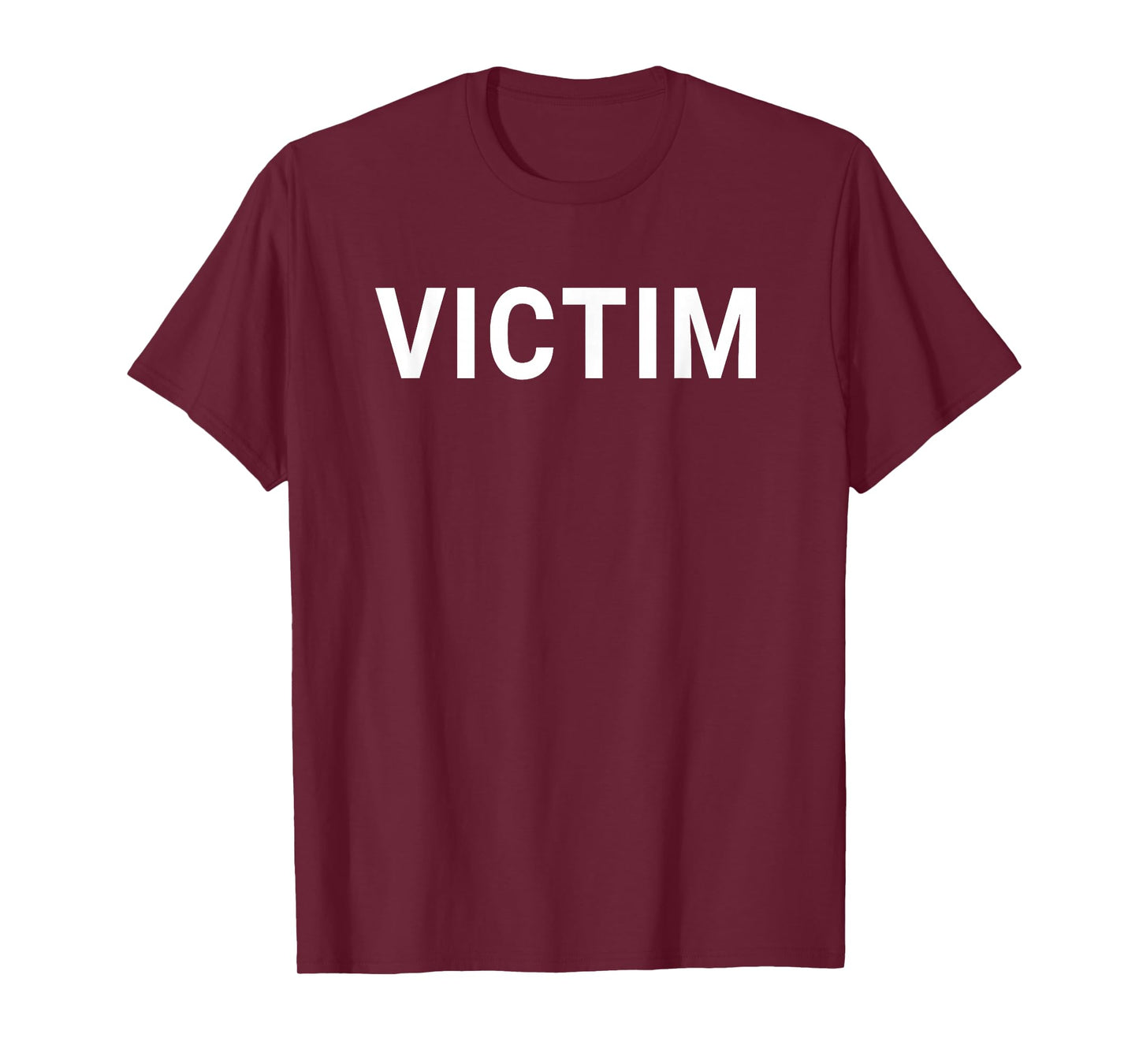 Victim Black Classic Letter Print T-Shirt - Men's Small