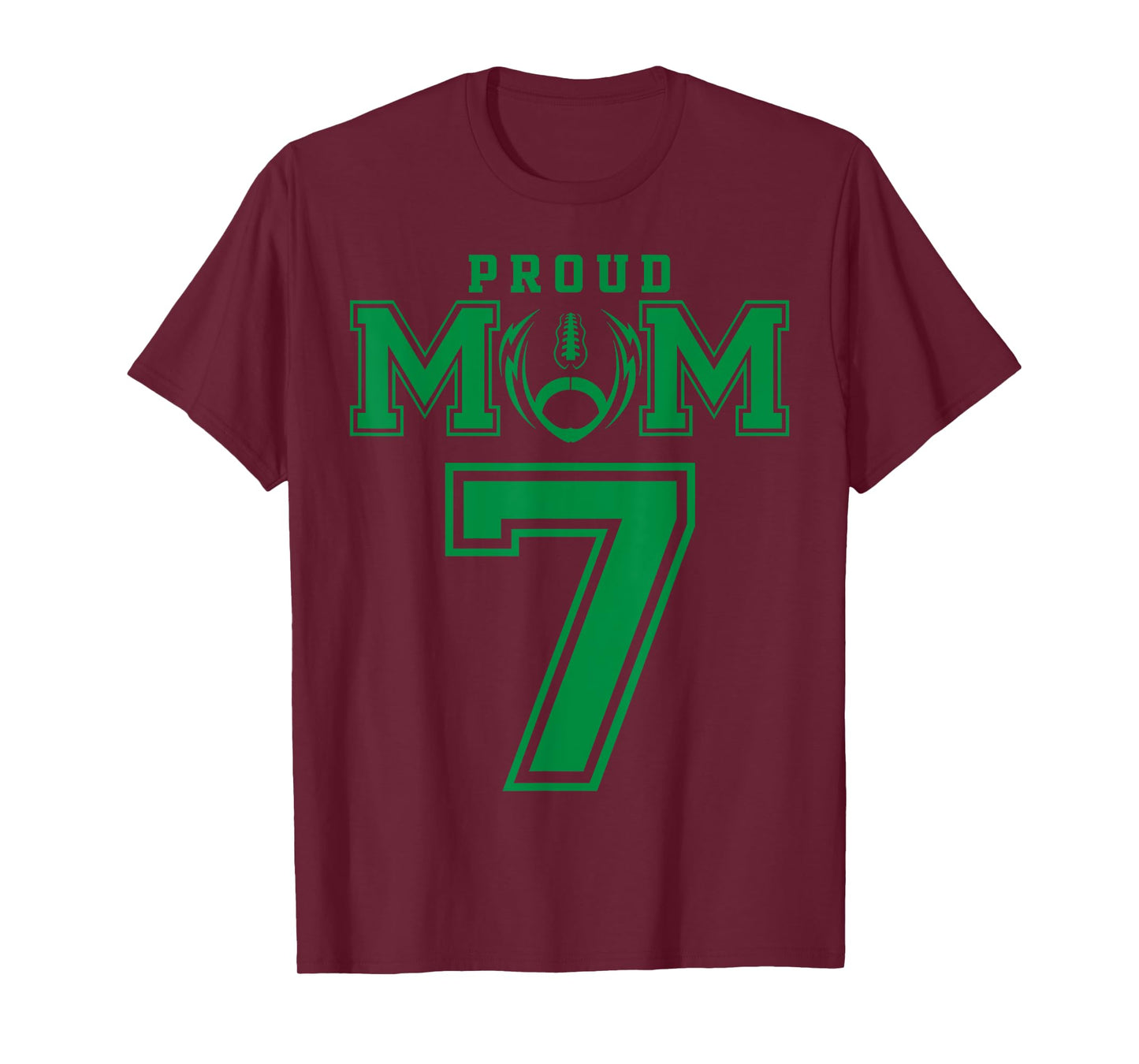 Custom Proud Football Mom Number 7 G Personalized T-Shirt