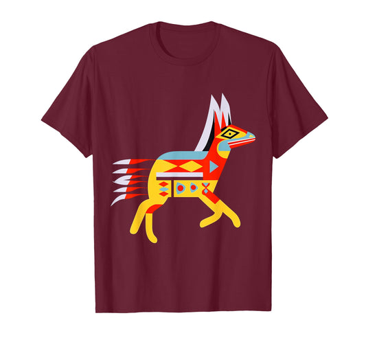 Pacific Northwest Coastal Art Native American Running Wolf T-Shirt