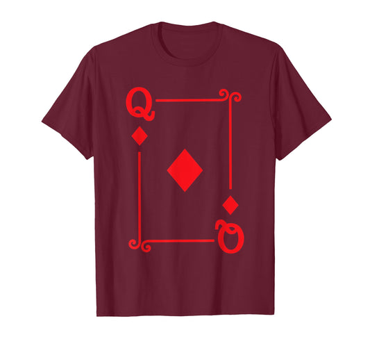 Playing Cards Costume - Queen Diamonds Card - Queen Card T-Shirt