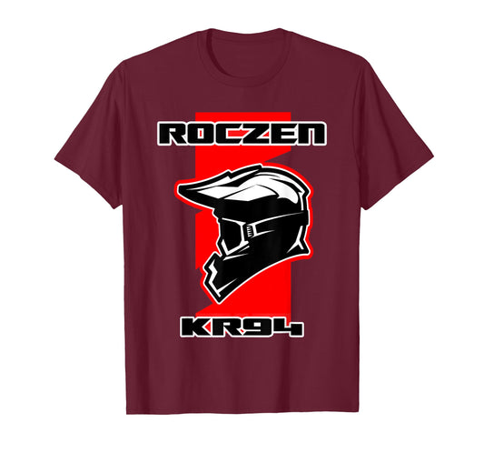 Dirt Bike Racing Red T-Shirt with Helmet and Goggles T-Shirt