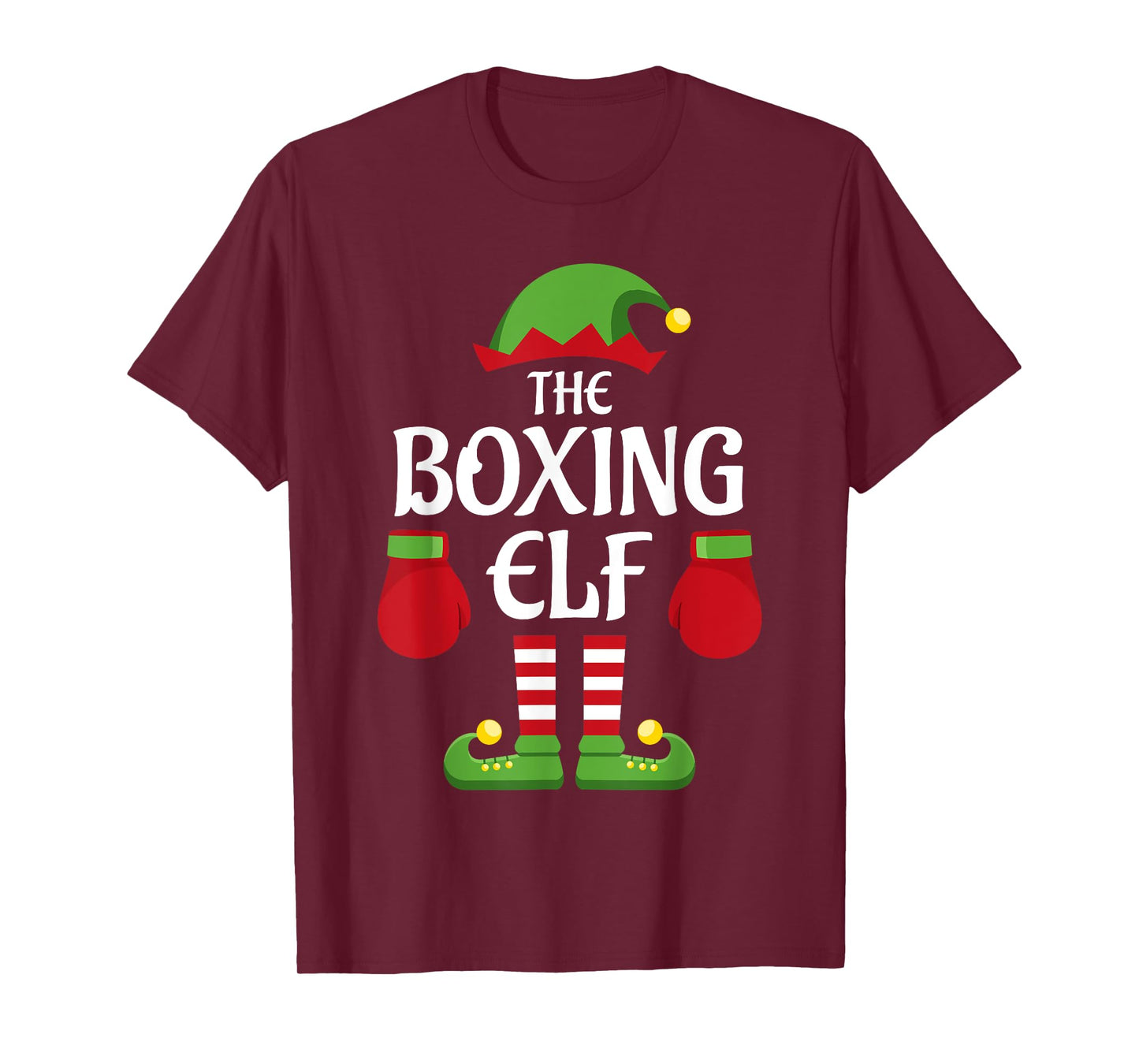 Boxing Elf Family Matching Group Christmas Boxer T-Shirt