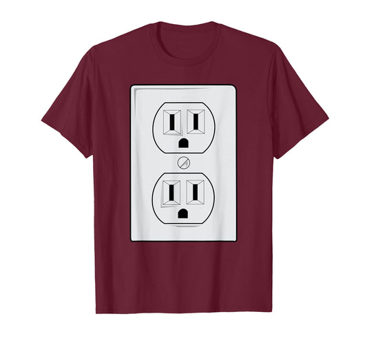 Electrical Outlet Plug And SOCKET Couples Costume Halloween T-Shirt