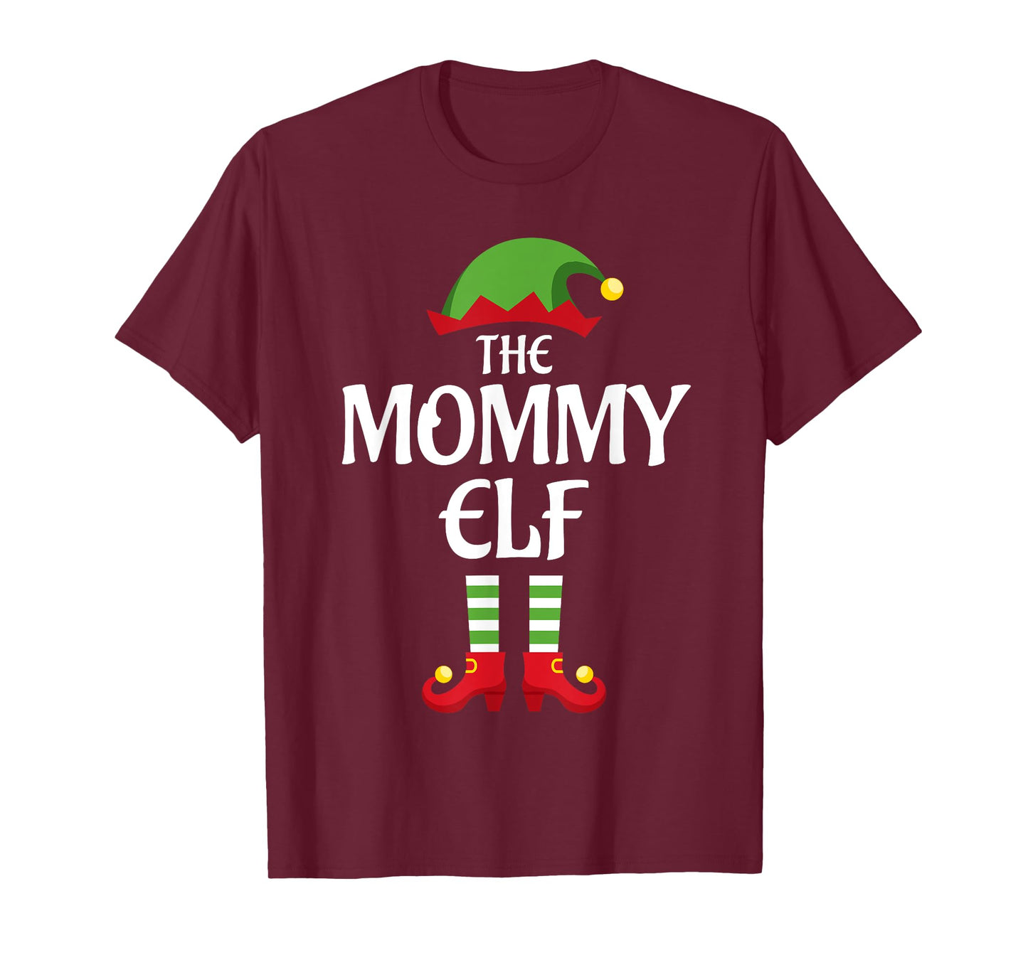 Mommy Elf Family Matching Group Christmas Mom T-Shirt