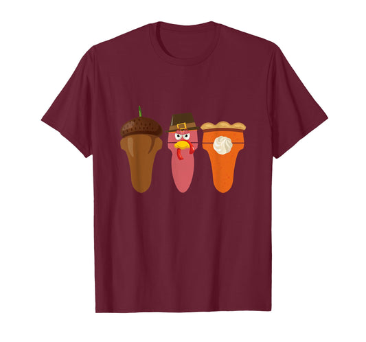 Sonographer Thanksgiving Acorn Turkey Pumpkin Pie Ultrasound T-Shirt