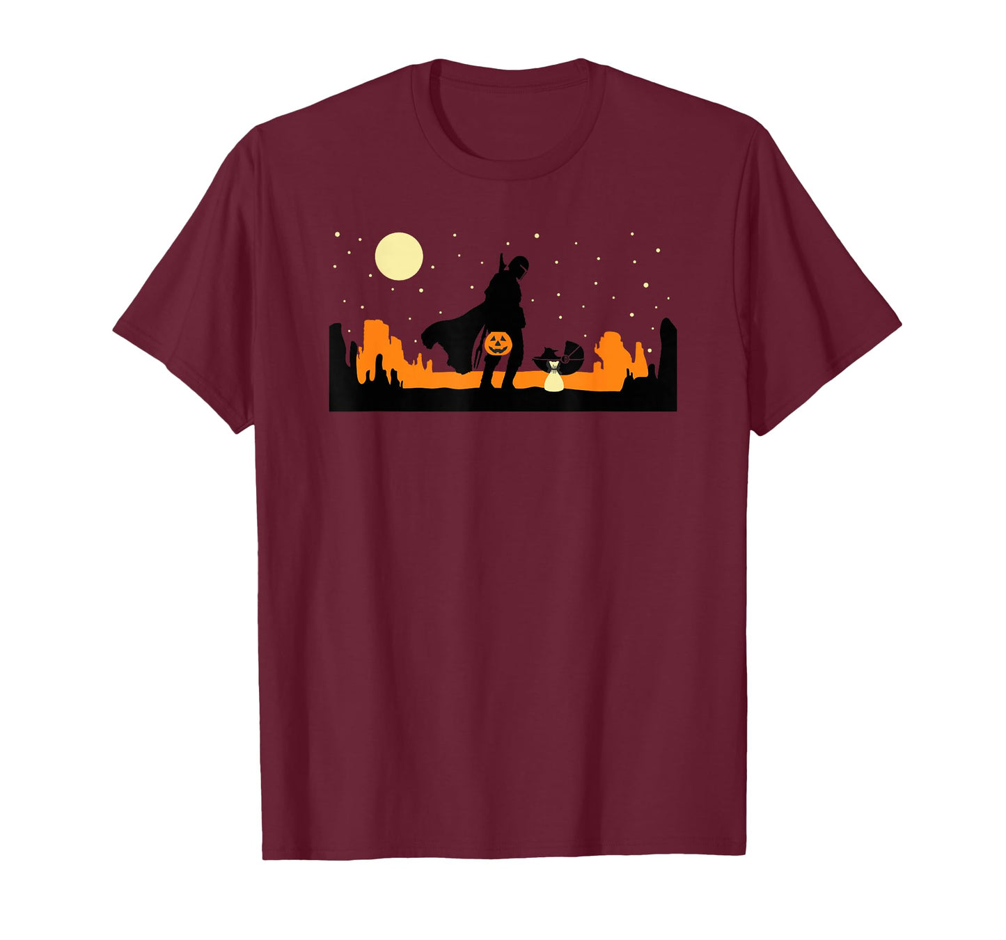 Star Wars The Mandalorian Halloween Candy Hunters Silhouette T-Shirt