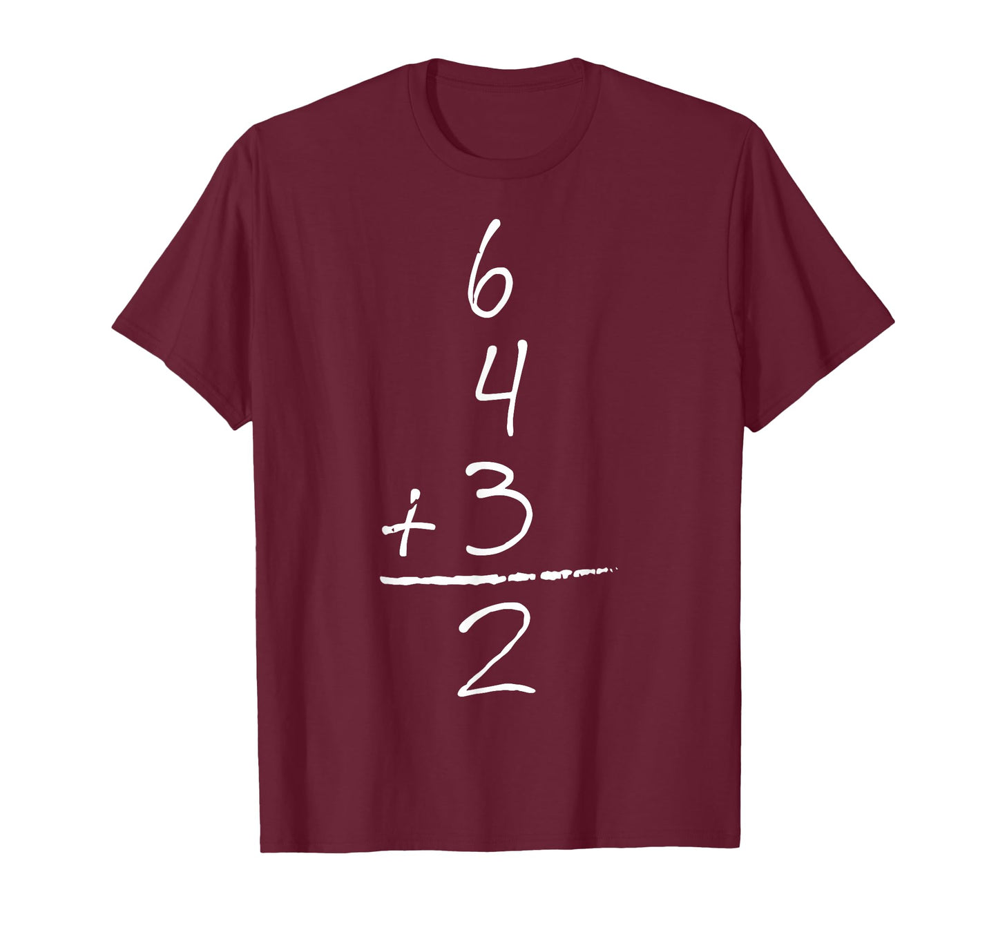 Baseball Inspired Math 6 4 3 2 Double Play Softball Game Tee T-Shirt