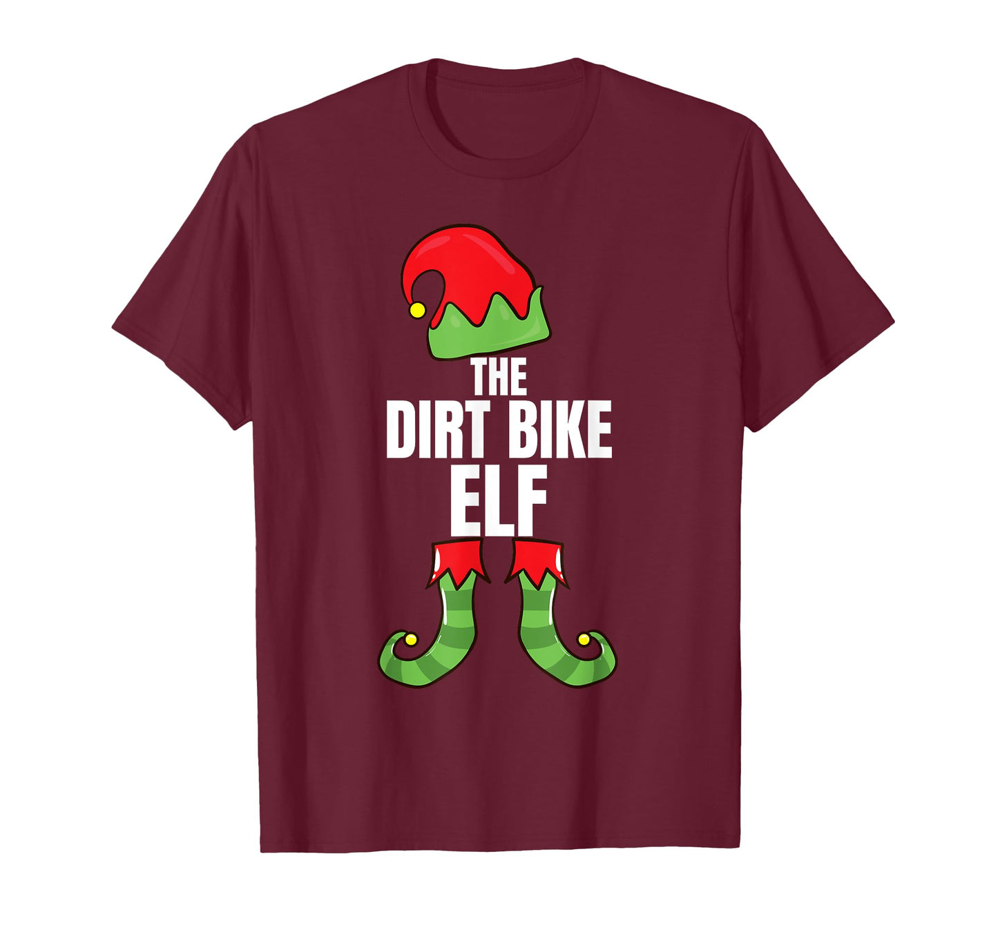 The Dirt Bike Elf Family Funny Christmas Group Pajama Gift T-Shirt