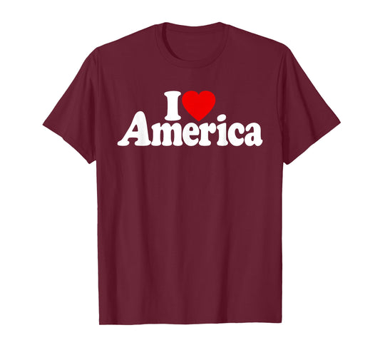 I LOVE HEART AMERICA USA UNITED STATES T-Shirt
