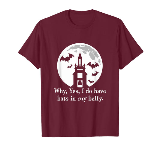 Funny Bats In My Belfry Halloween Costume Funny T-shirt T-Shirt
