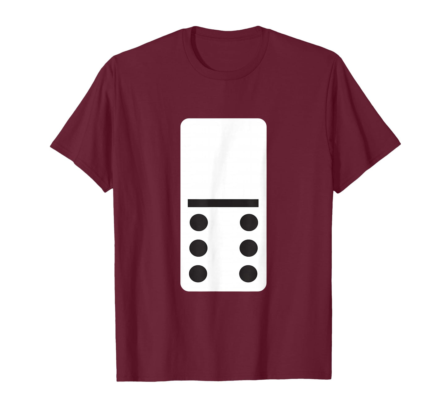 Blank Six Dominoes Costume 0-6 Domino Game Birthday T-Shirt